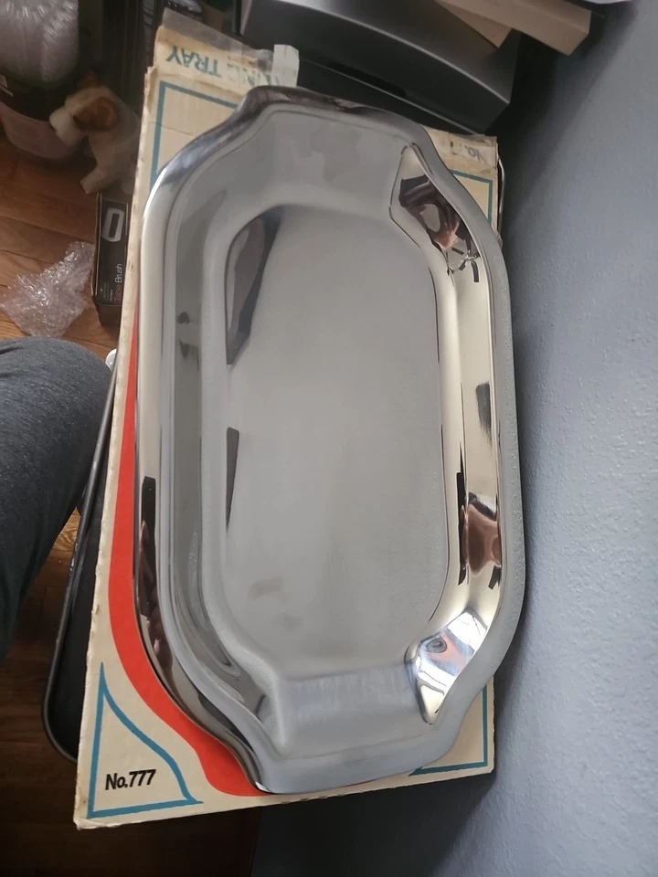 Vintage Faberware Stainless Steel Serving Tray 18.5"x11" With Box No 777 - Image 4 of 4