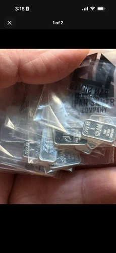 1 GRAM .999 BUFFALO BY PAN SILVER COMPANY lot of 5