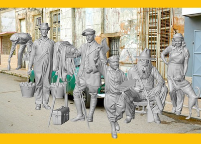 #ad #ad THE LATEST O SCALE EVERYDAY FIGURES BATCH E 1 48 RESIN $5.49