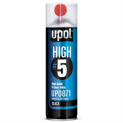 U Pol Products HIGH#5 UP0765V High Build Primer, 450 mL Aerosol Can, Dark Gray,