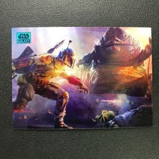 2024 Topps Chrome Star Wars Galaxy Jabba's Bounty Hunter Aqua Refractor /199