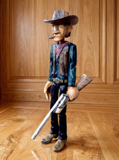 Czech Folk Art Puppet Butch Cassidy - Handmade Original Puppet