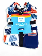 ALDI Gear Full ZIP Sherpa Fleece Jacket Adult Size Large Outdoors Hiking Travel