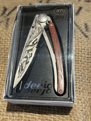 DEEJO MESSER Taschenmesser 37g FUCHS FOX Korallenholz NEU OVP