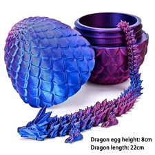 3D Printed Dragon in Egg Night Spirit Articulated Dragon