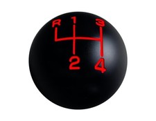 Blackball Aluminum 4 Speed 516-18 Shift Knob Compatible With Muncie Red