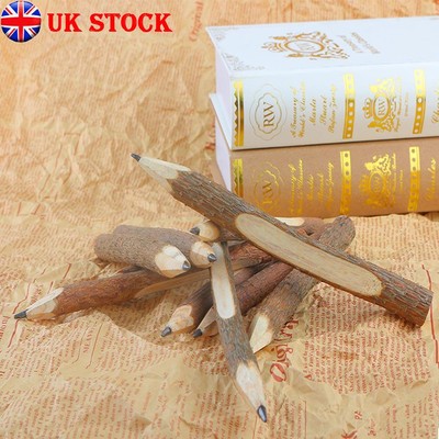 5PCs Hot Crafts Stationery Graphite Branch and Twig Writing Tool Wooden ...