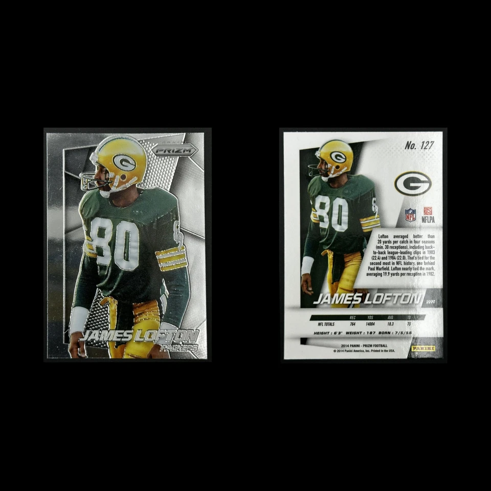 James Lofton #127 2014 Panini Prizm Green Bay Packers Football Card NFL - Image 3 of 3