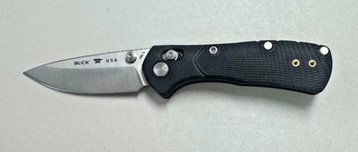 Buck 790 Mini Range Pro Manual Folding Knife Crossbar Black 154CM 0790BKS1-B