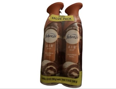 2 Pack Febreze Air Mist Pumpkin Roll 8.8oz Limited Edition Air Freshener
