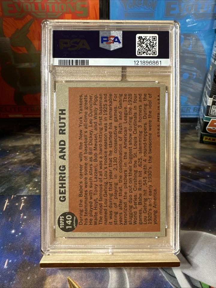 1962 Topps - Babe Ruth Especial Babe Ruth, Lou Gehrig #140 Foto 2 de 2