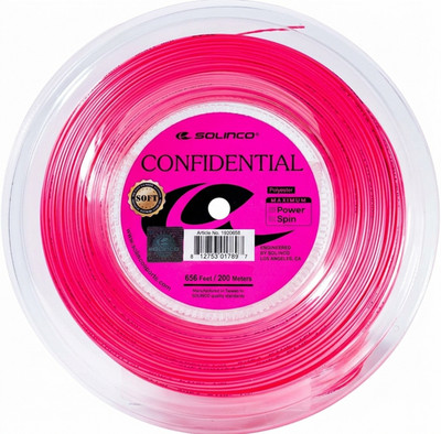 Solinco CONFIDENTIAL SOFT 16L 1.25mm (pink) 656ft 200m Tennis String Reel