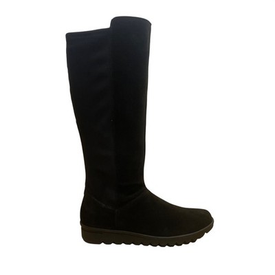 Hartjes Xs Women s Black Leather Side Zip Up Closure Knee-High Boots Size 8.5