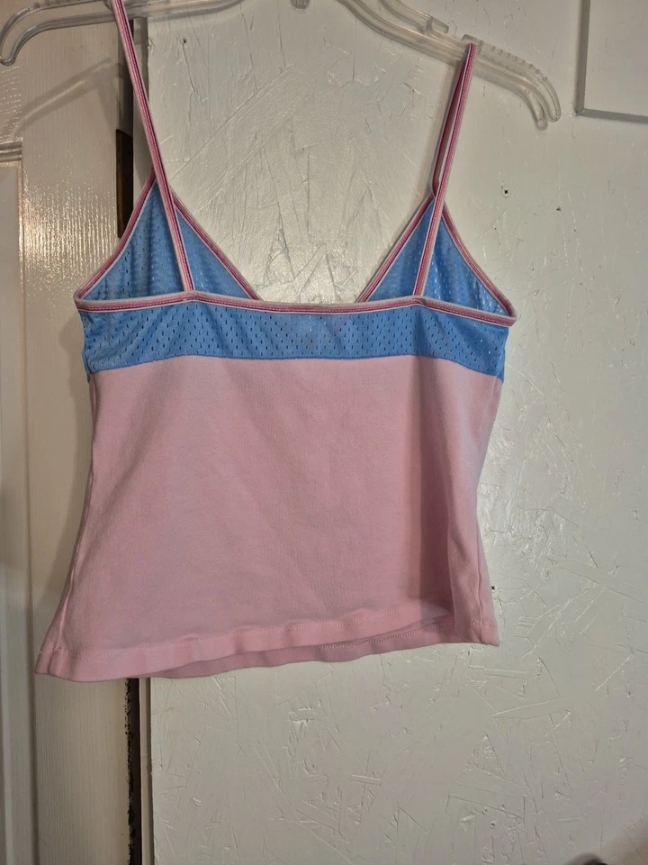 Camisola Y2k De Colección PLAYBOY INTIMATES Malla Pecho Rosa y Azul Bebé Sin Usar L Foto 4 de 4