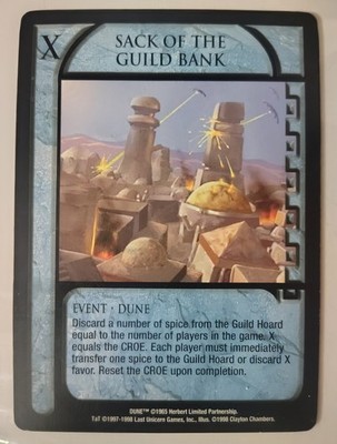   DUNE CCG ( SACK OF THE GUILD BANK   ULTRA RARE  TaT HOLY GRAIL NM 
