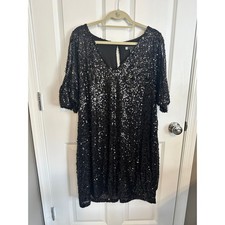 JS Boutique Short-Sleeved Plus Size Sequin Cold Shoulder Dress 20 W