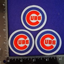 Set of 3 CHICAGO CUBS BASEBALL IRON ON PATCH