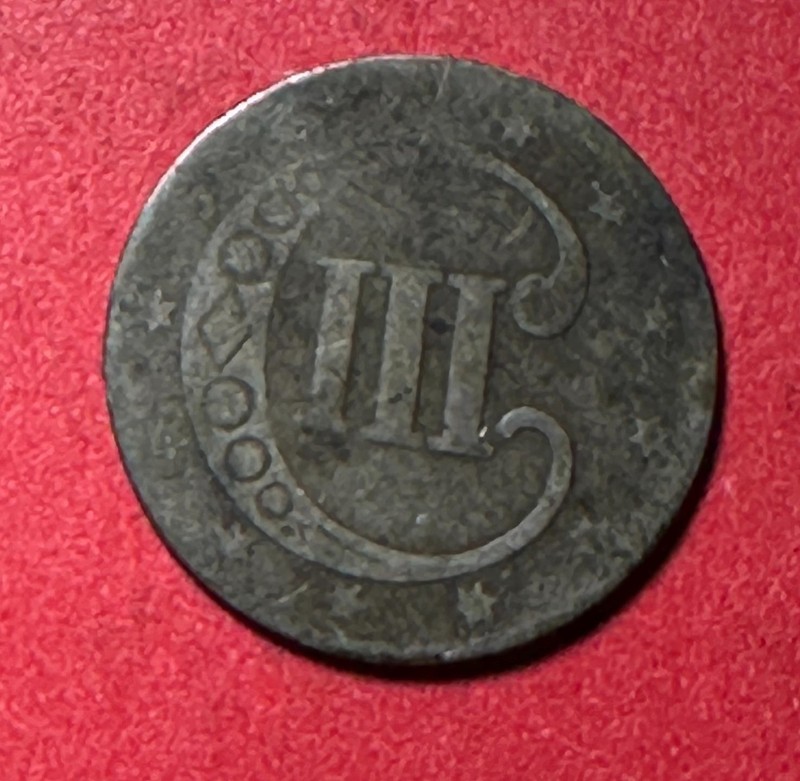 1851-1853 US Three Cent SILVER Piece! TRIME! Old US Coin!