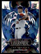 2023 Panini Chronicles Crusade Blue Ice Prizm RC Bobby Miller 01/25 Dodgers #23