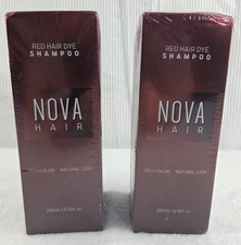 Nova Hair - Red Hair Dye Shampoo Lot of 2 Brand New Sealed Exp 11/28/2027