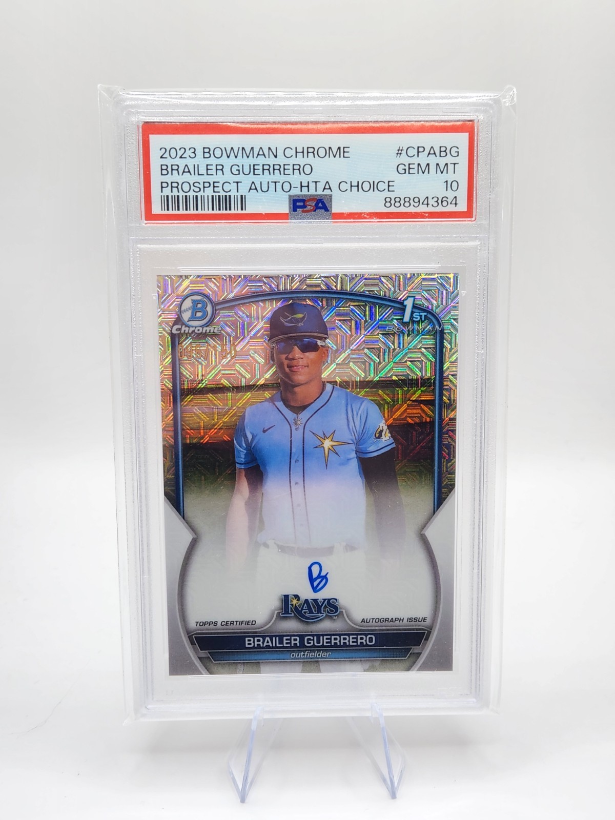 2023 Bowman Chrome 1st Brailer Guerrero HTA Choice Refractor AUTO /150 PSA 10 MT