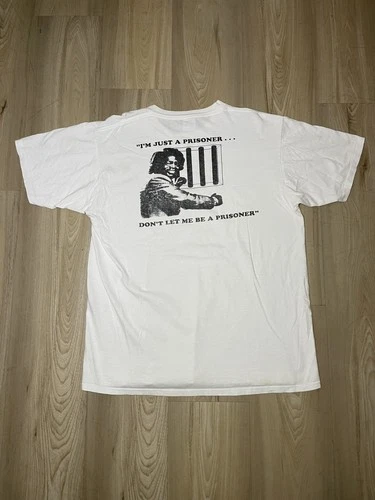 James Brown Shirt Mens XL White 90s I’m just a priso 1990s vintage concert t-shirt, vintage, size XL, single stitch, B+ condition