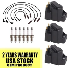 3x DR39 Ignition Coil 6x Iridium Spark Plug + Wires For Chevy Buick Pontiac 3.8L