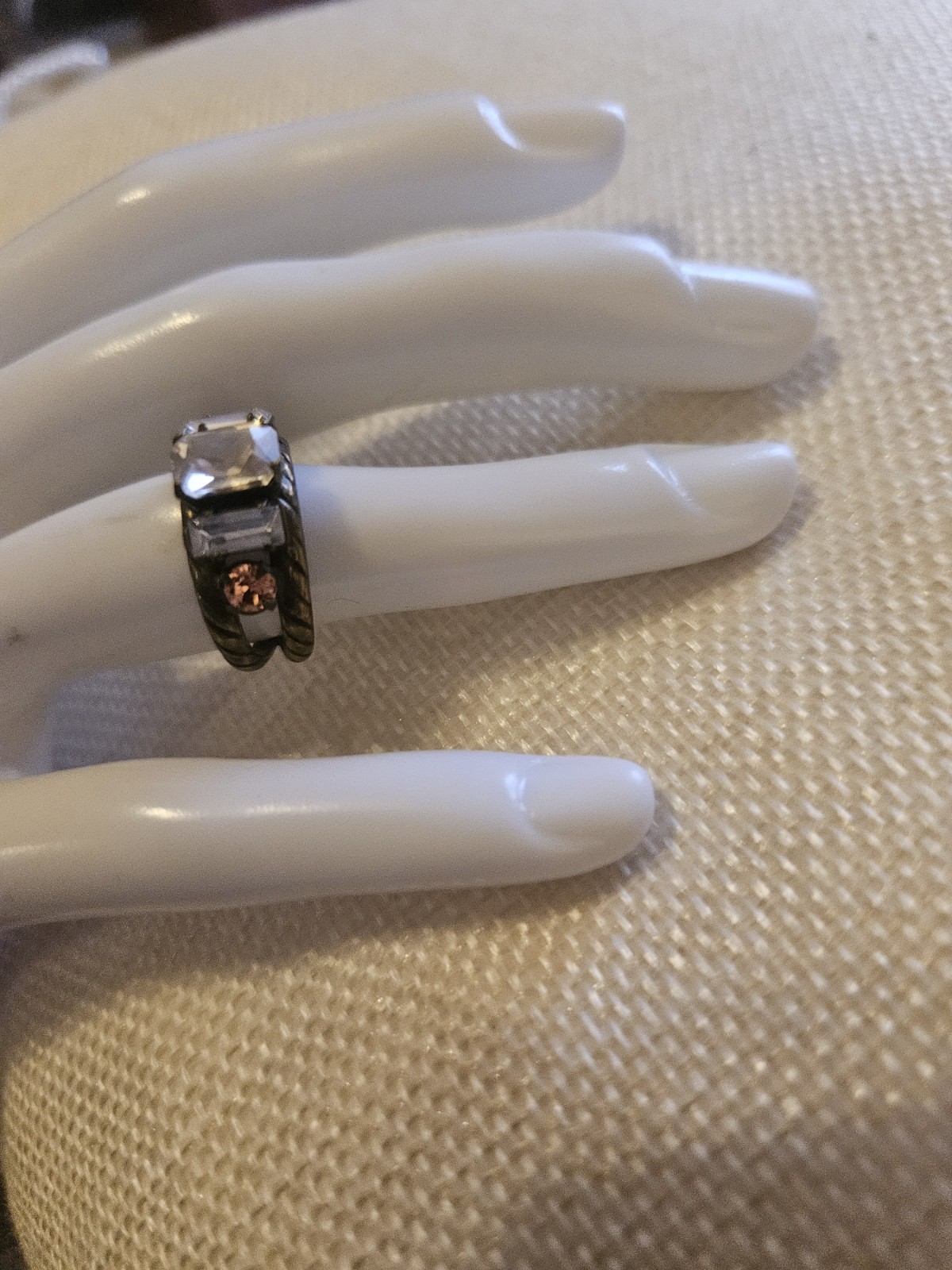 Sorelli Multi Colored Stone Adjustable Ring Lifet… - image 3