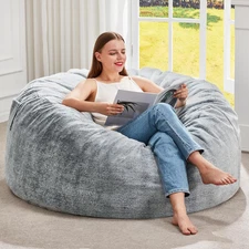 Bean Bag Chairs Giant Beanbag Chair with Filler, Memory Foam Bean Bags with Fluf
