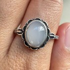 925 Sterling Silver Ring 8x6mm Natural Nephrite Jade Gemstone Handmade Flower — photo 3