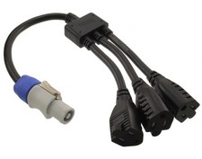 CablesOnline, 3-Way 16-inches 14AWG Stage Lighting Fixture Gray Power-Out Con...