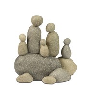 Formano Dekofigur SteinmäNnchen Familie Mit Drei Kindern 14 Cm - Kunststein