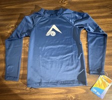 Kanu Surf Boys Long-Sleeve Shirt UPF 50 Rashguard Navy Blue, Size 6 Activewear