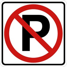 NO PARKING SIGN Vinyl Decal / Sticker 5 Sizes