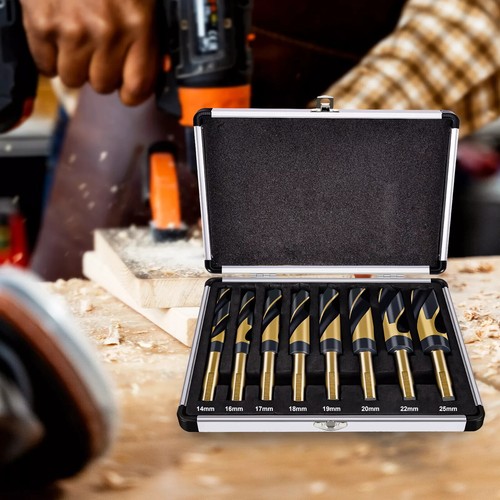 8PCS Cobalt Blacksmith Titanium Reduced Shank HSS Steel Drill Bit Set 14-25mm - Picture 10 of 20