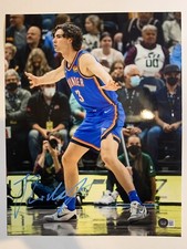 Josh Giddey OKLAHOMA CITY THUNDER STAR SIGNED 11x14 PHOTO Beckett Authentic