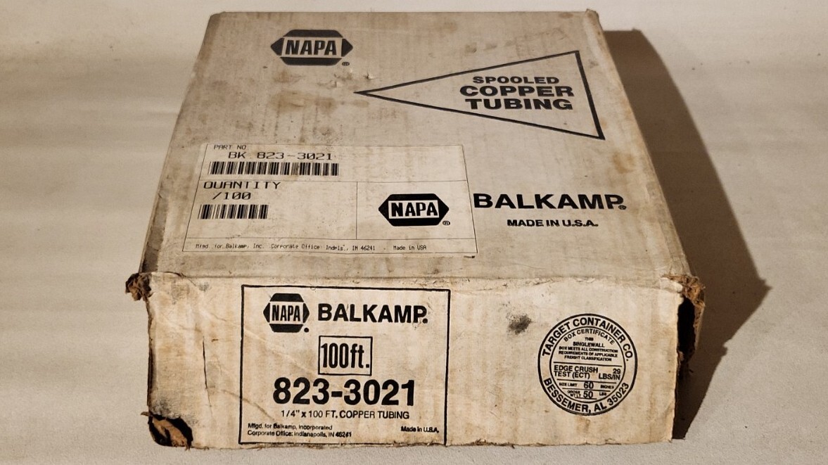 NAPA Spooled Copper Tubing 1/4" x 50 Foot Part 8233021 eBay