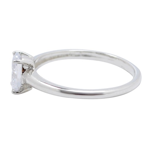 3.10 Carat Oval Shape D/VVS1 Women's Ring In Solid 925 Sterling Silver - Picture 3 of 7