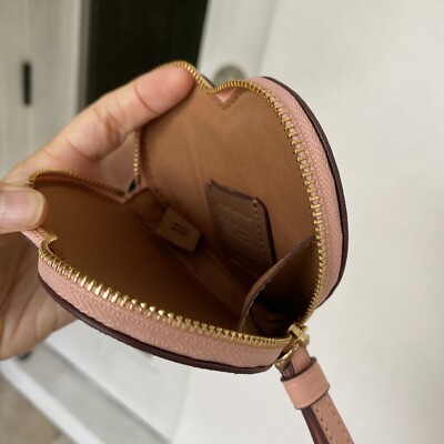NWT Coach X Observed By Us Heart Coin Case In Signature
