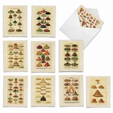 10 Assorted All Occasion Blank Note Cards - MRS. BEETON'S CHARTS M2352OCB