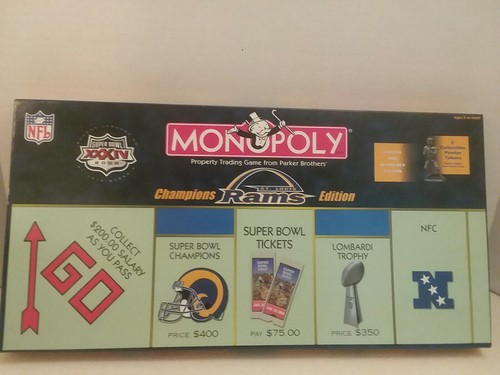 St. Louis Rams Champions Monopoly Limited Edition #1732 Super Bowl XXXIV 2000