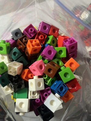 300+ UNIFIX CUBES & TUB Connecting Counting Links Snap Math Cubes