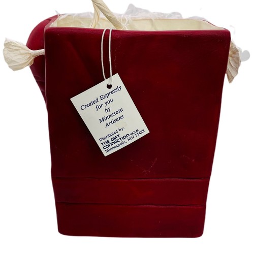 Gift/Paper Bag Pottery Art Ceramic Santa Claus Hand Painted -Minnesota Artisans- - Picture 8 of 10