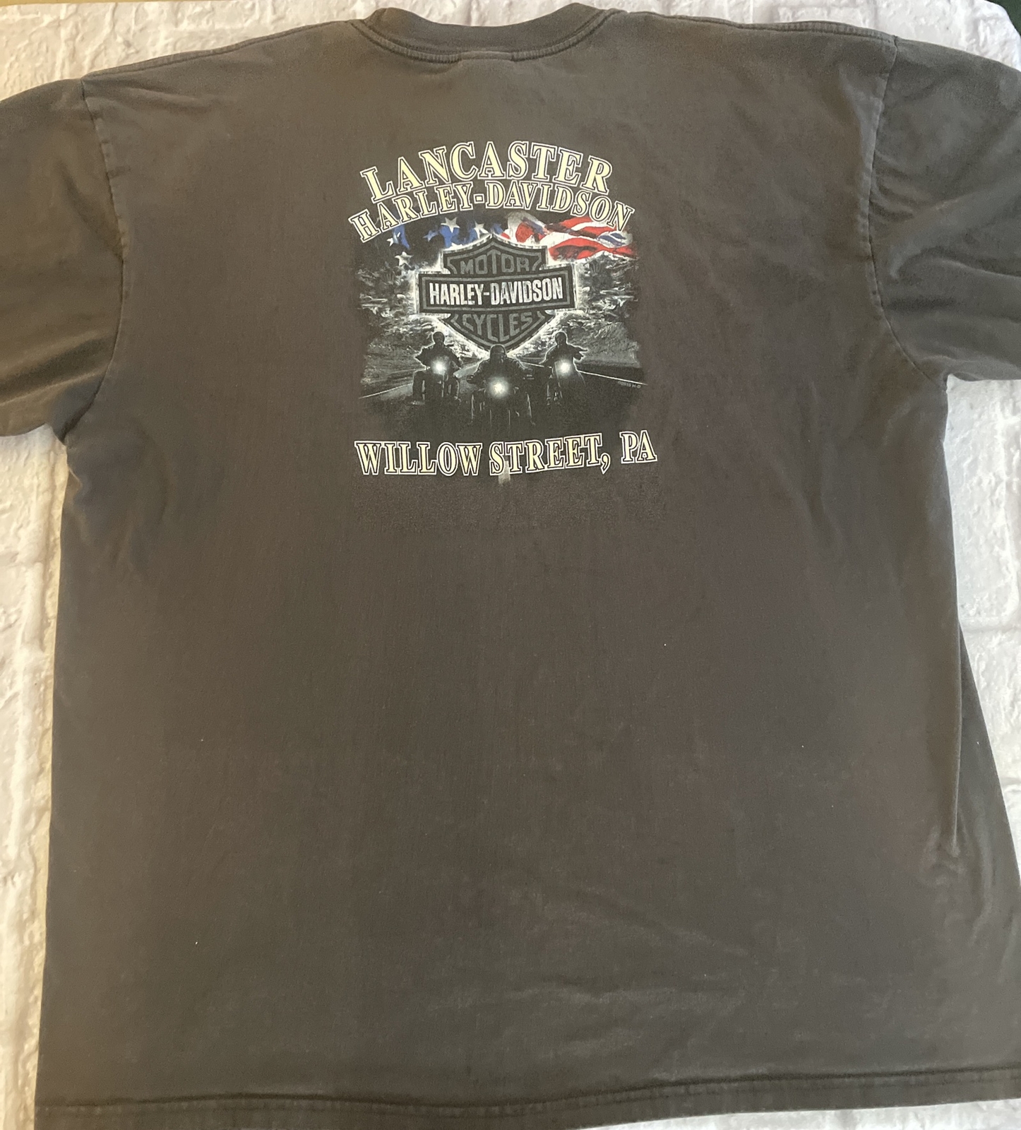 HARLEY DAVIDSON Shirt Mens 3XL 2010 Pocket Graphic Lancaster Willow