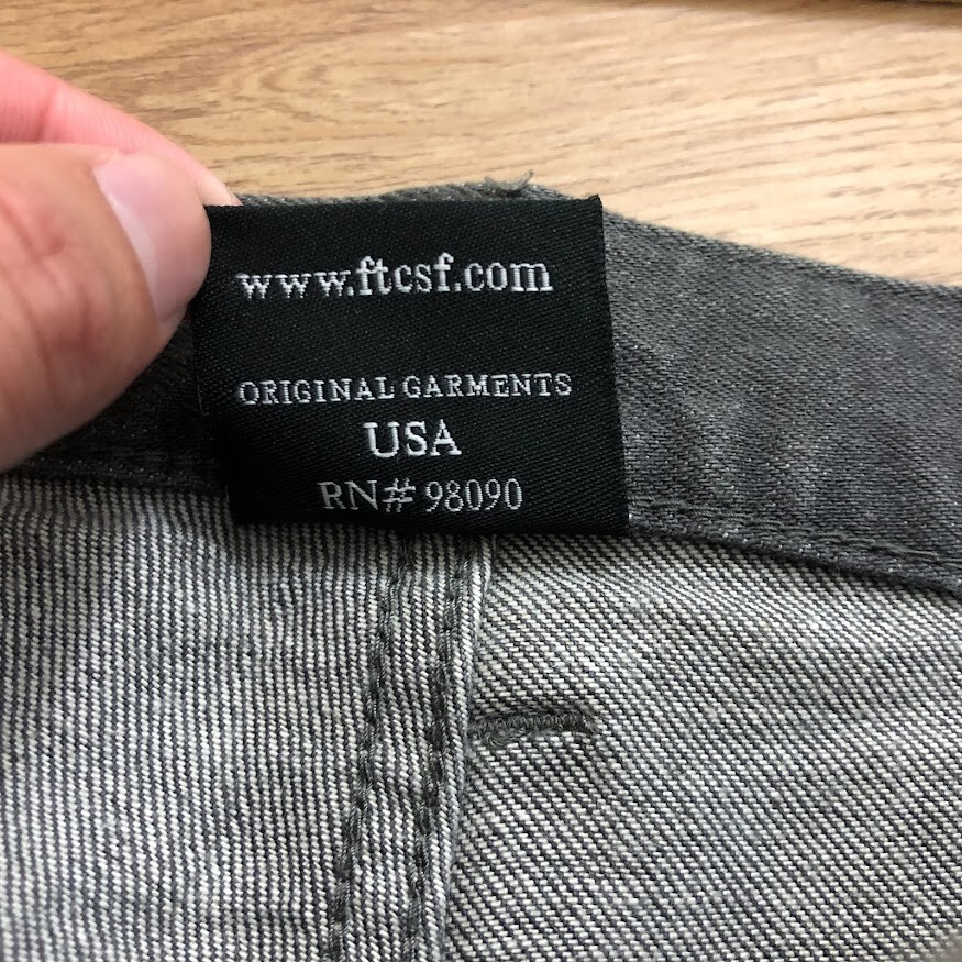 FTC Skateboarding Denim Jeans Mens Small S 30 Black Gray Skater | eBay