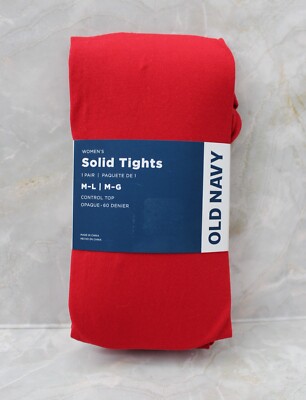 Old Navy Womens Semi Opaque Tights Red Size M-L NWT