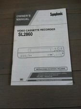 Symphonic Video Cassette Recorder SL2860 Owners Manual Only