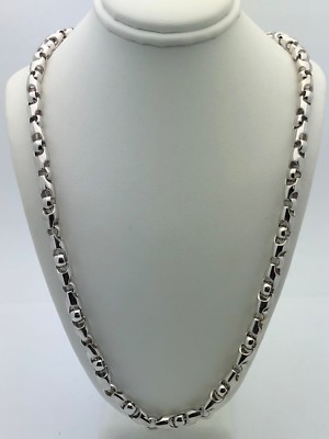 gold necklace chain bullet heavy 14k grams solid 6mm