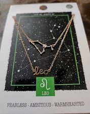 LEO Star Sign Constellation Zodiac 2 Necklace Astrology Horoscope Jewelry NEW