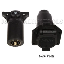 7 Poles ROUND TRAILER CONNECTOR MALE AND FEMALE RV LIGHT PLUG CONNECTOR 7 Way